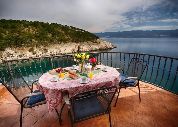 Unique On A Rock, 50 Meters From The Beach, Sea View - By Traveler Tourist Agency Krk - Id 2401 *